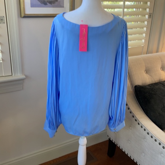 NWOT Gorgeous Lilly Pulitzer Maisel Top Blue Peri Color Large - Picture 5 of 9